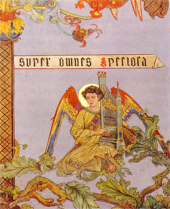 Ян Матейко. Ангел на ветке. Эскиз росписи церкви Святой Марии