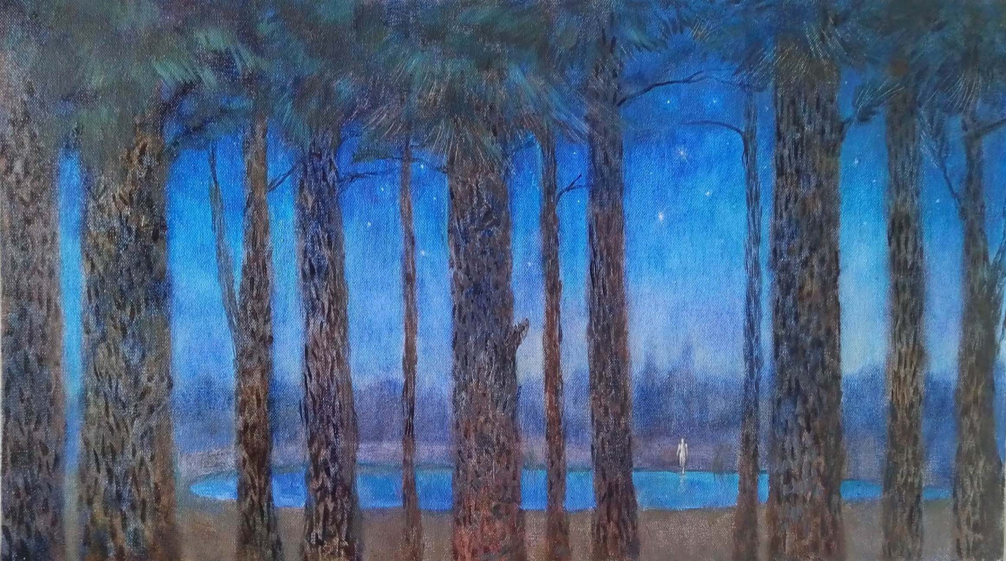 Svitlana Sova. Forest lake, 40х70, canvas, oil2019Sova Svitlana