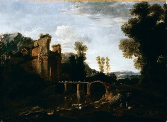 Питер де Хох. Пейзаж с мостом