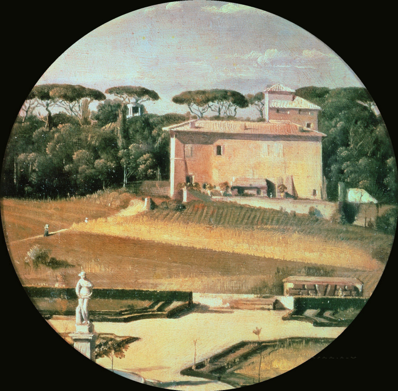 Жан Огюст Доминик Энгр. Вид на дом Рафаэля со стороны виллы Боргезе в Риме
