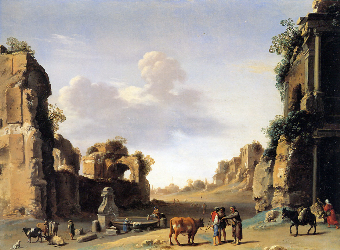 Корнелис ван Пуленбург. Римский Форум в 1620 году