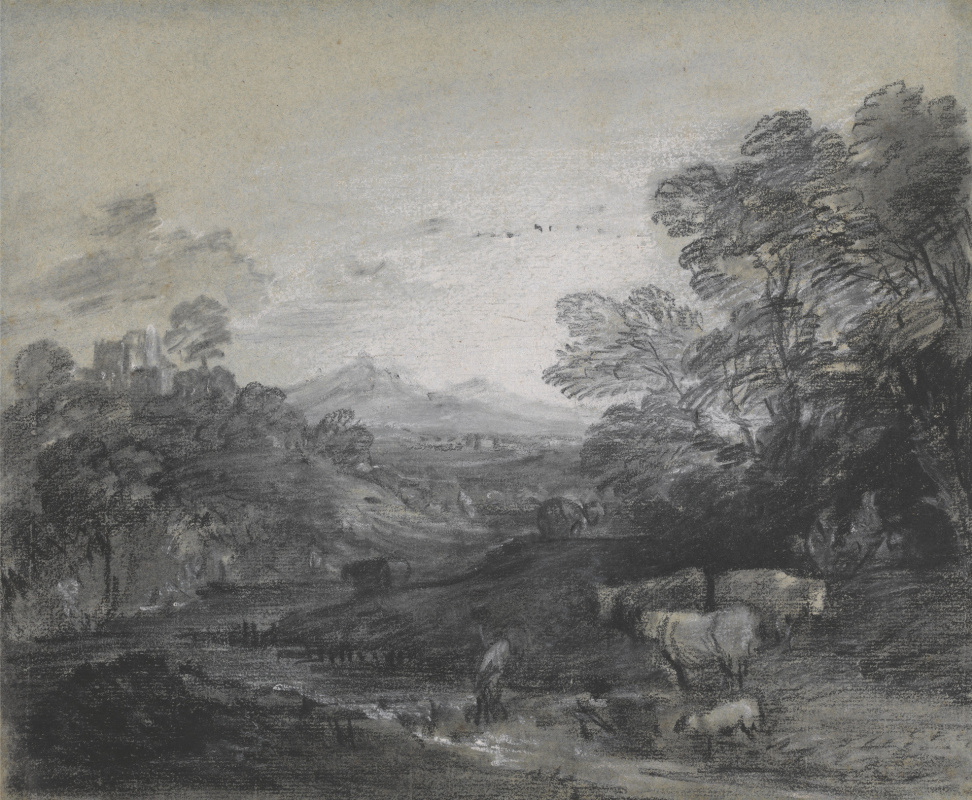 Томас Гейнсборо. Лесной пейзаж с пастухами и стадом