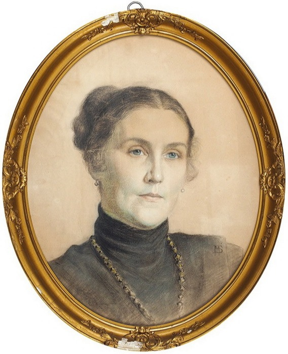 Михаил Петрович Бобышев (1885-1964). Женский портрет  (овал)