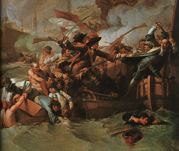 Бенджамин Уэст. Уничтожение французского флота