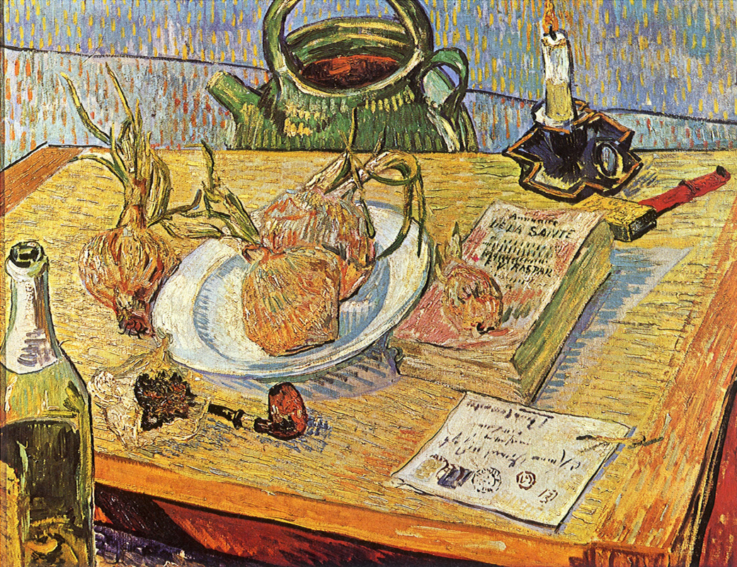 Винсент Ван Гог. Натюрморт с тарелкой и луковицами