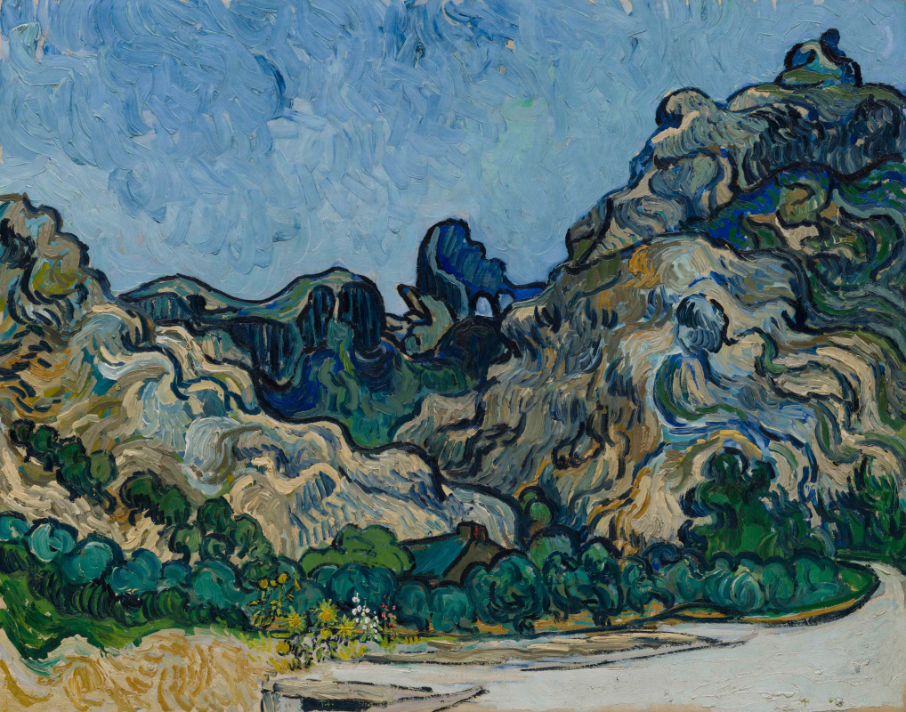 Винсент Ван Гог. Холмы близ Сен-Реми с темным домом
