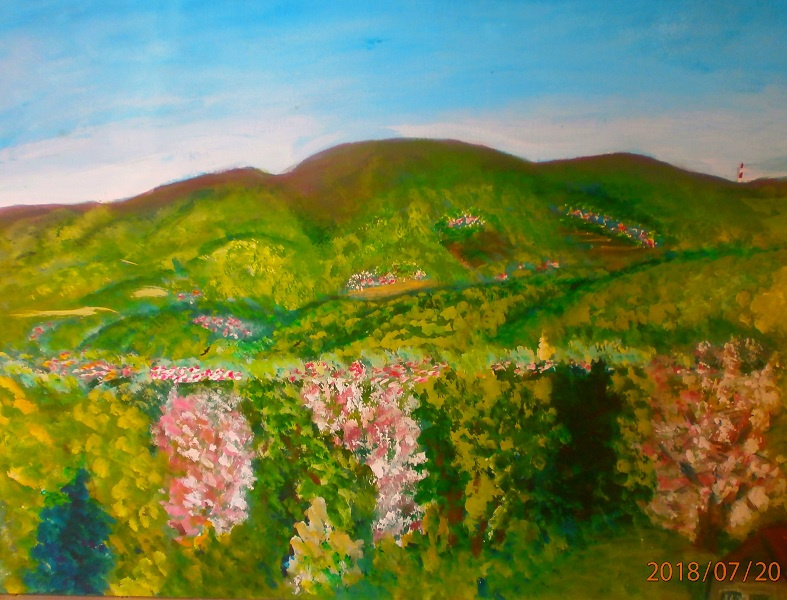 Марианна Дмитриевна Солтук. Вид с Бамовской горы весной. Ужгород