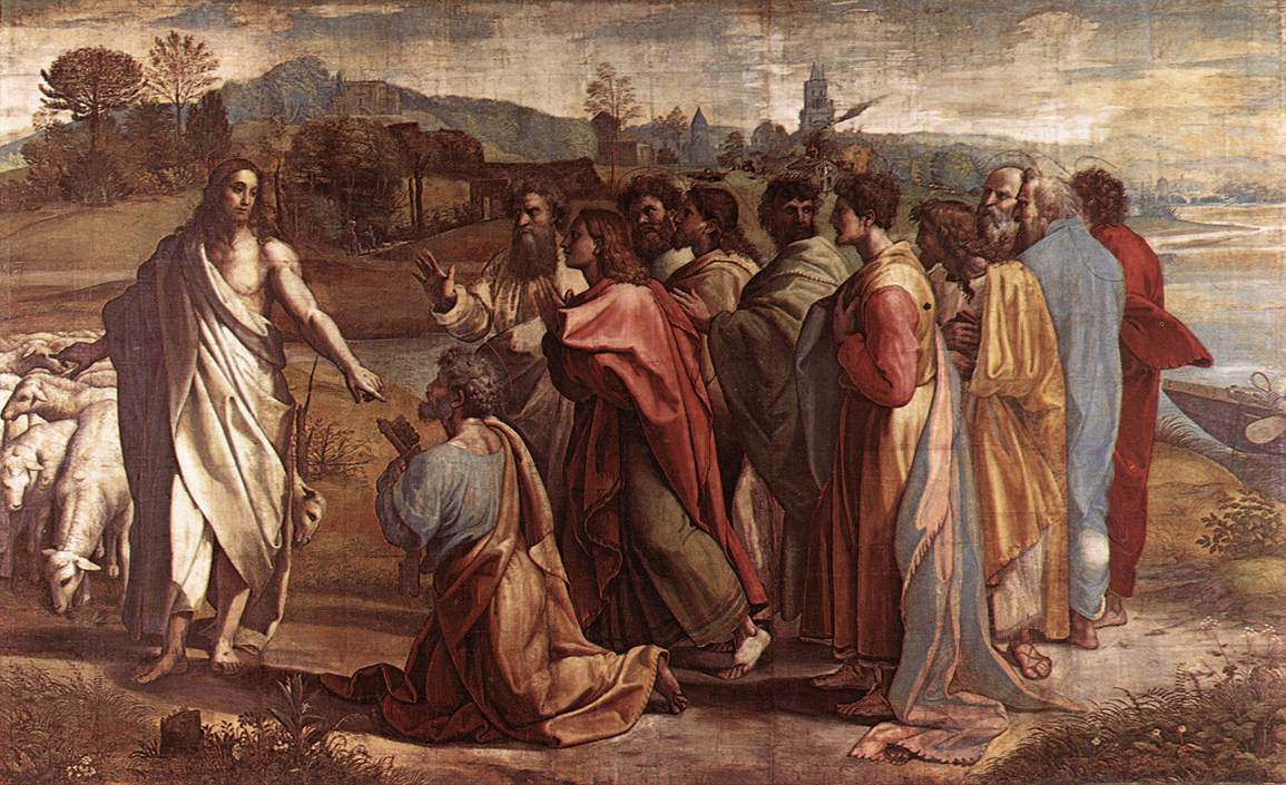 Рафаэль Санти. Христос вручает Св. Петру ключи от рая