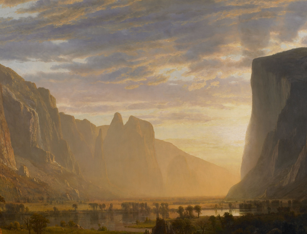 Альберт Бирштадт. Панорамный вид долины Йосимити. Фрагмент