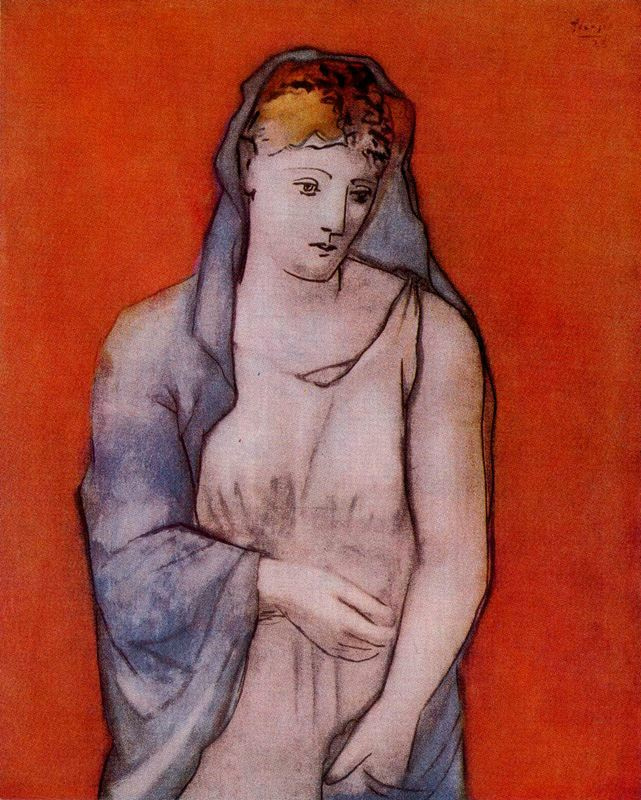 Пабло Пикассо. Женщина в голубой накидке