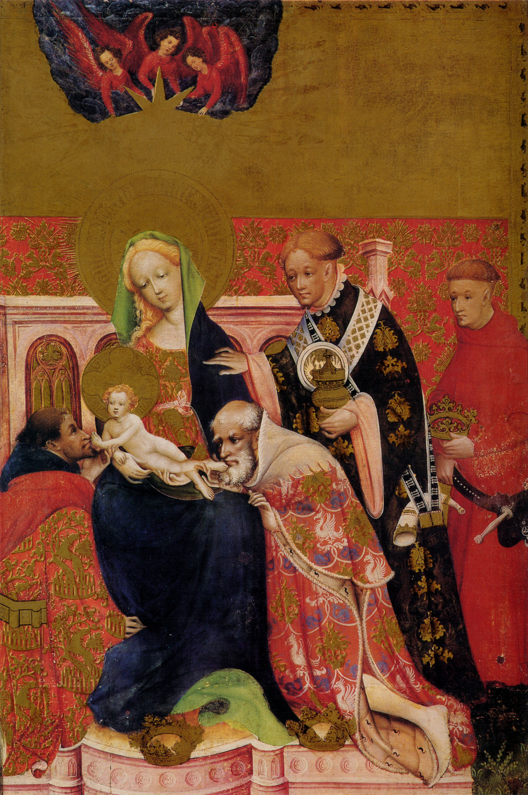 Конрад фон Зост. Алтарь Святой Марии. Фрагмент: Поклонение волхвов Конрад фон Зост. Алтарь Святой Марии. Фрагмент: Поклонение волхвов