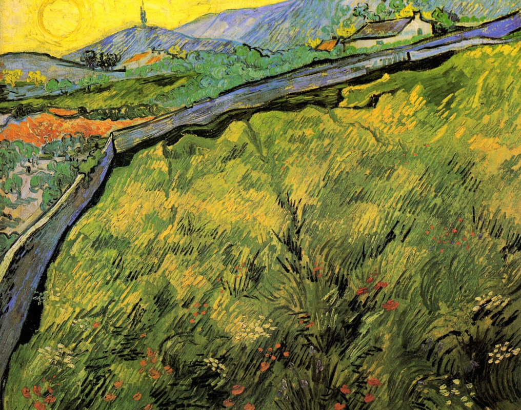 Винсент Ван Гог. Весеннее пшеничное поле на восходе