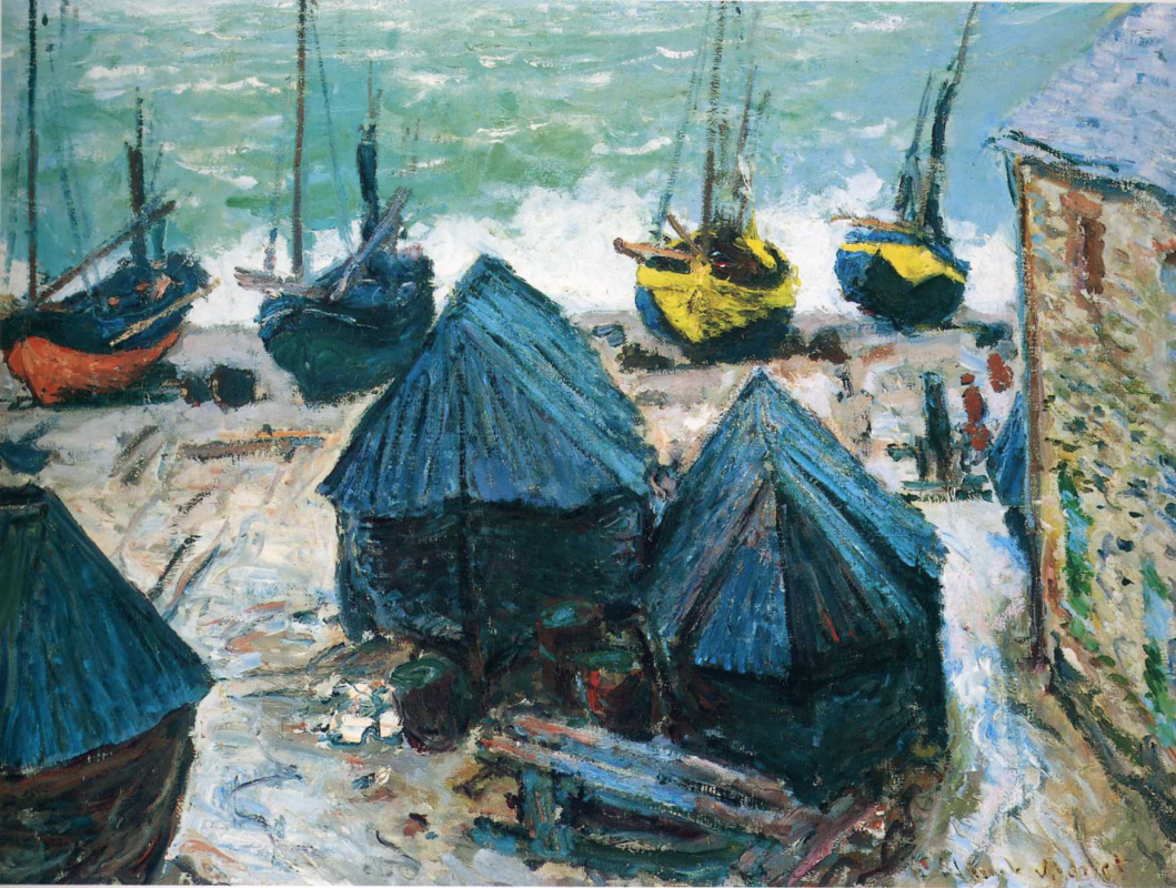 Клод Моне. Лодки на пляже в Этрета