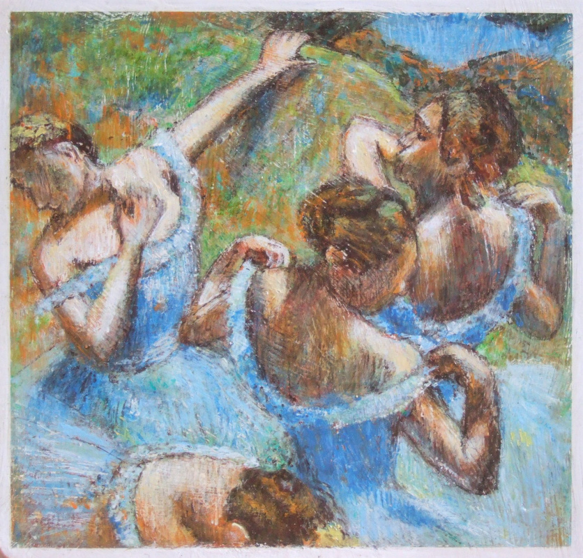 Андрей Харланов. Copy: Dega - Blue Dancers, c.1899, 65 x 65 cm