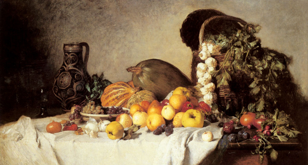 Франц Румплер. Натюрморт с фруктами и овощами