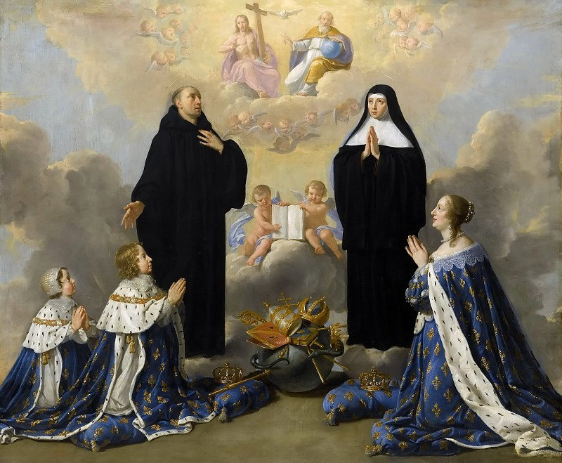 Филипп де Шампень. Святые, Людовик XIV, Анна Австрийская и Филипп Анжуйский перед Святой Троицей