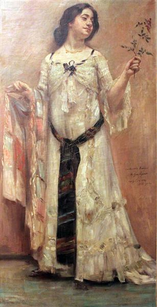 Портрет Шарлотты Беренд в белом платье