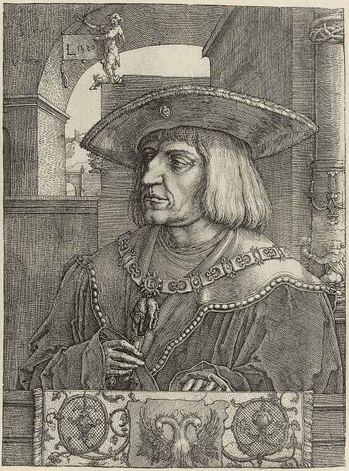 Лукас ван Лейден (Лука Лейденский). Портрет императора Максимилиана
