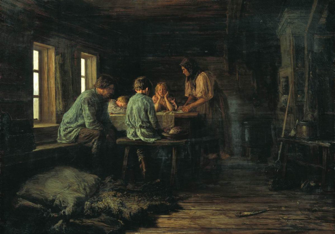 Василий Максимович Максимов. Бедный ужин. 1879