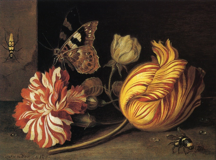 Балтазар ван дер Аст. Этюд с цветами и насекомыми