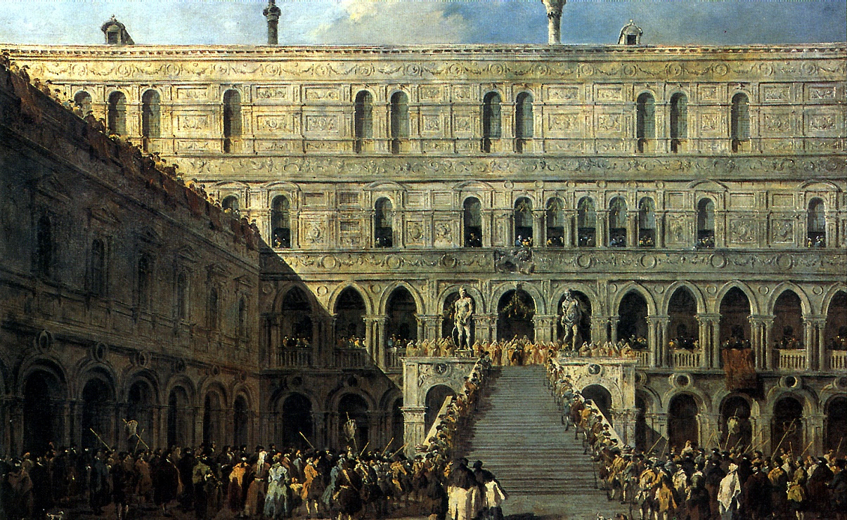 Франческо Гварди. Коронация дожа на Лестнице гигантов во Дворце дожей