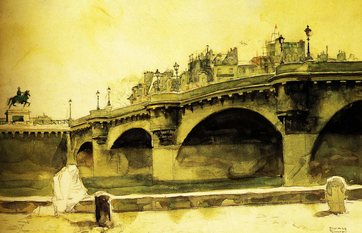 Норман Роквелл. Париж. Мост Де Неф