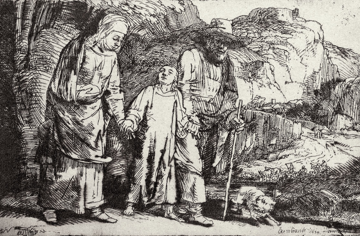Рембрандт Харменс ван Рейн. Иисус с родителями возвращаются из храма