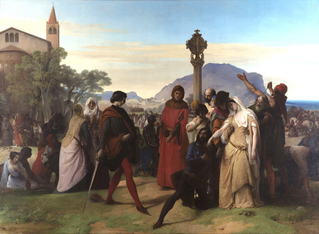 Франческо Айец. Цикл картин "Сицилийская вечерня". Сцена 3