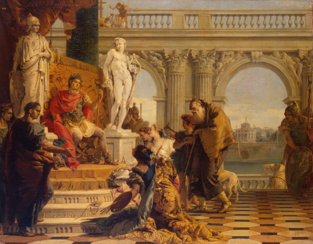 Меценат представляет императору Августу свободные искусства