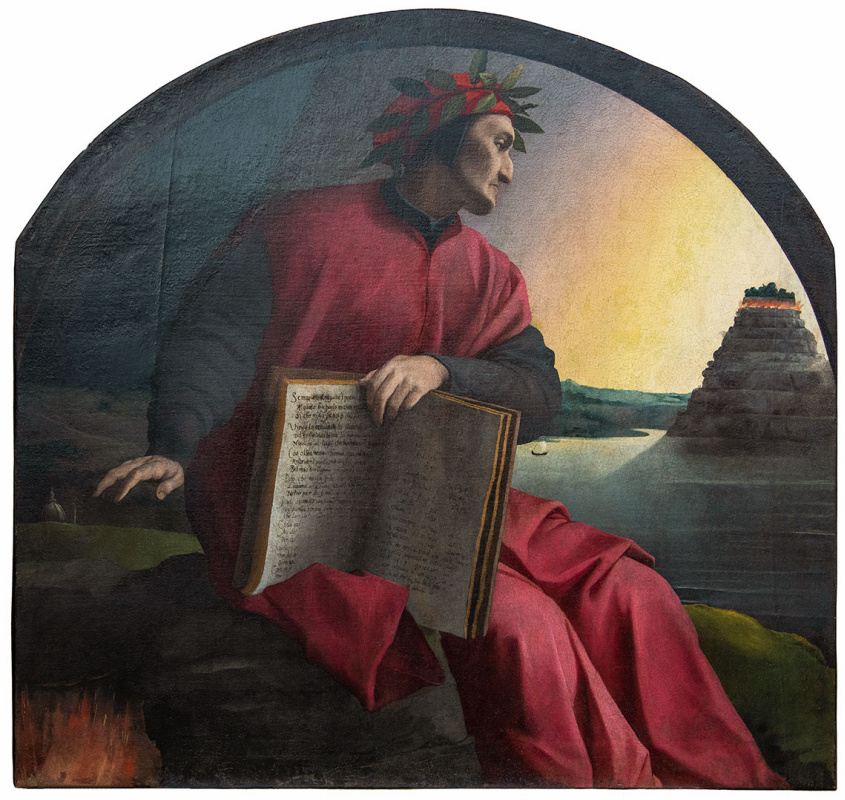 Аньоло Бронзино. Данте смотрит на Чистилище (Аллегорический портрет Данте)