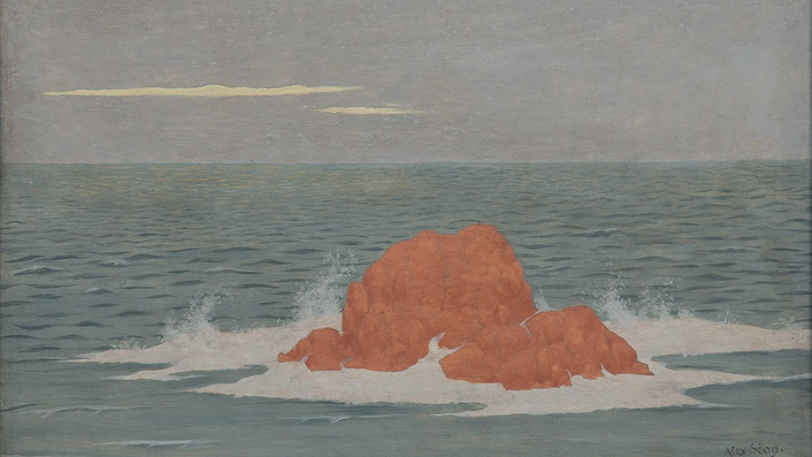 Александр Сеон. Sea, waves (La Mer, la houle), 1903 Oil on wood, 15,5 x 23,7 cm