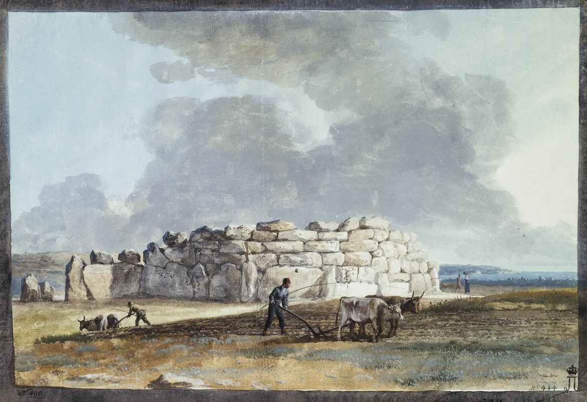 Жан-Пьер-Лоран Уэль. Руины финикийского храма в Казал Качча