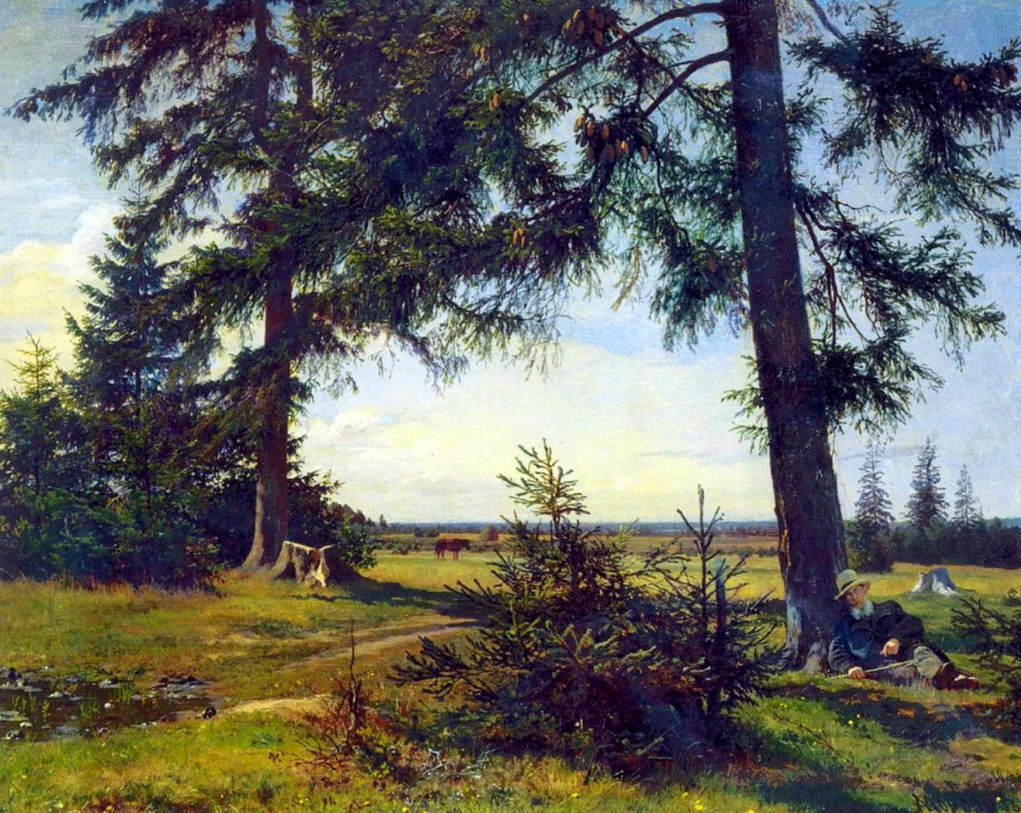 Александр Иванович Морозов - Летний день, 1878, 32×43 см: Описание  произведения | Артхив