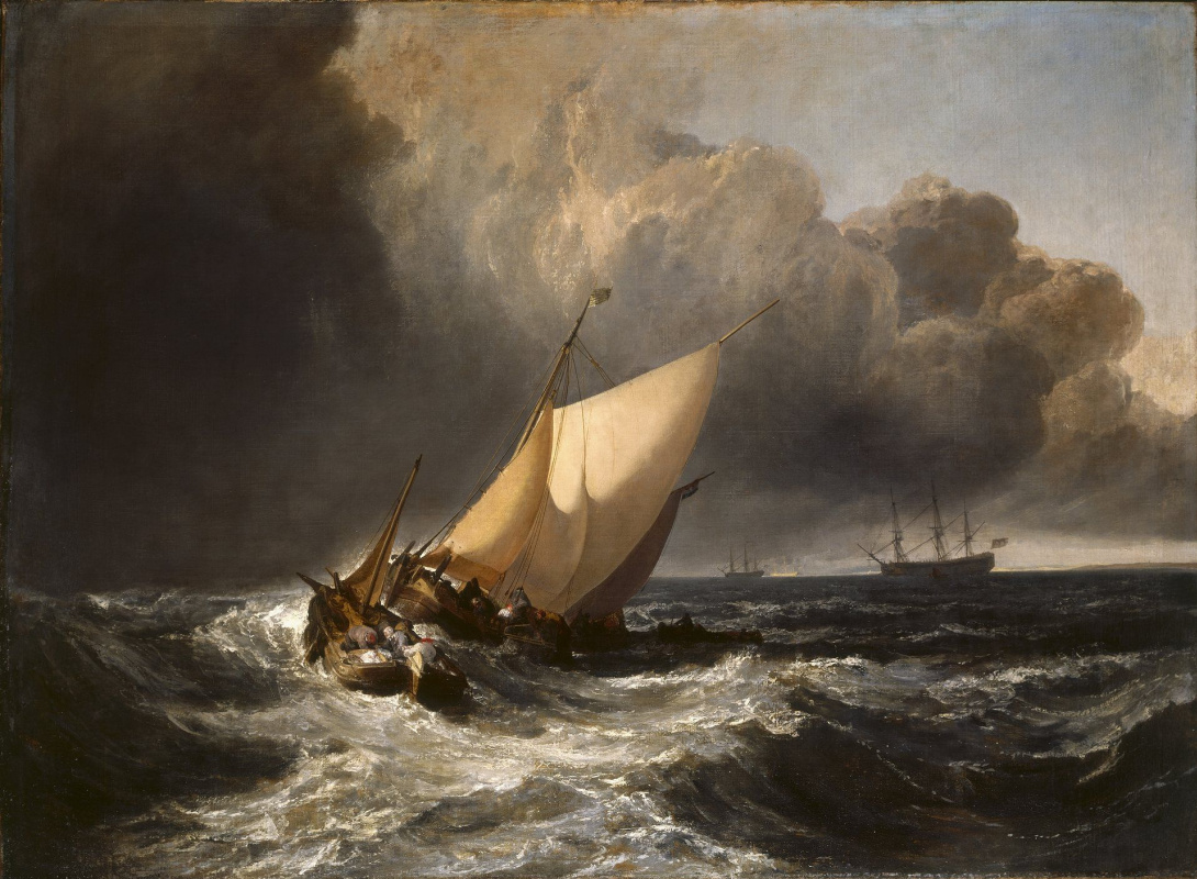 Джозеф Мэллорд Уильям Тёрнер. Голландские рыболовные лодки во время шторма
