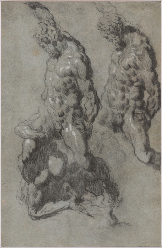 Jacopo (Robusti) Tintoretto. Two Studies of Samson Slaying the Philistines