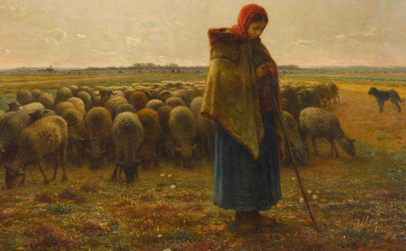 Пастушка и стадо