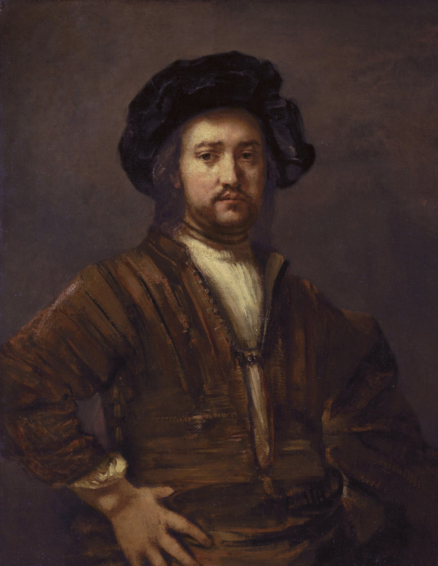 Рембрандт Харменс ван Рейн. Портрет мужчины с рукой на боку
