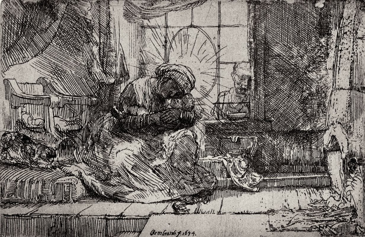 Рембрандт Харменс ван Рейн. Святое семейство с кошкой