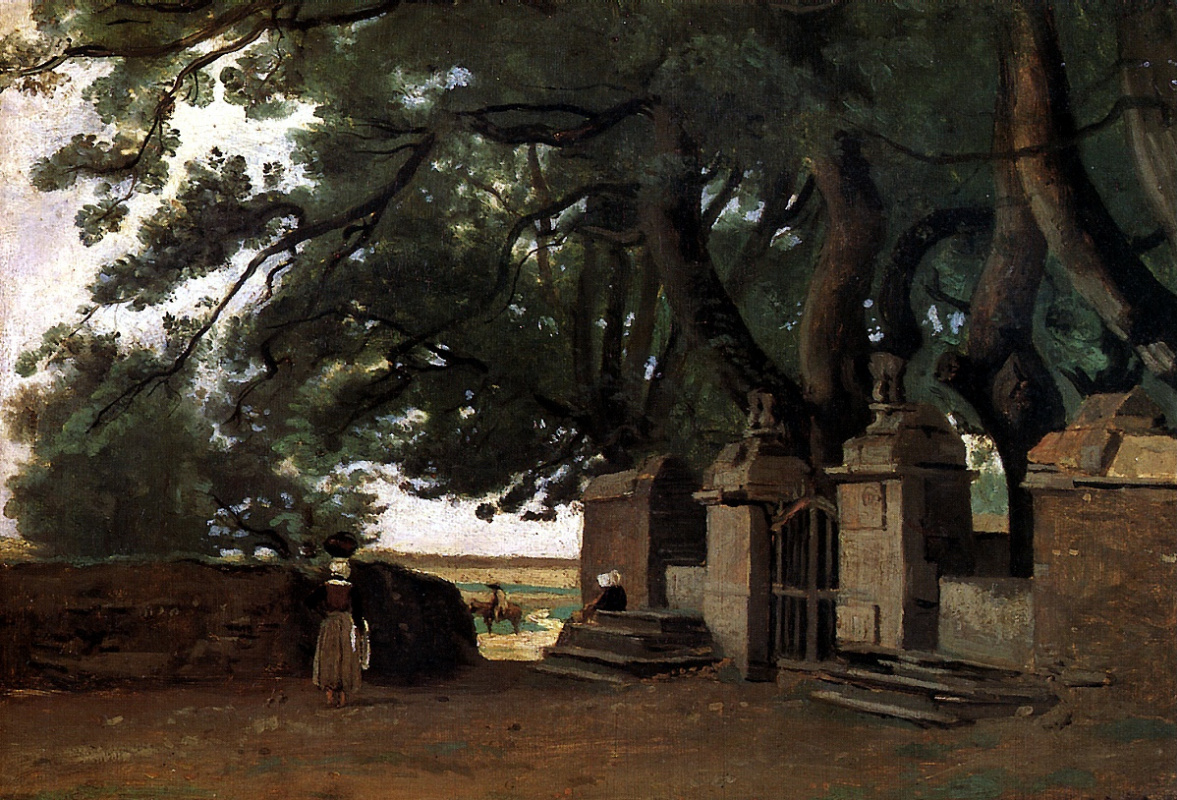 Камиль Коро. Ворота в тени деревьев