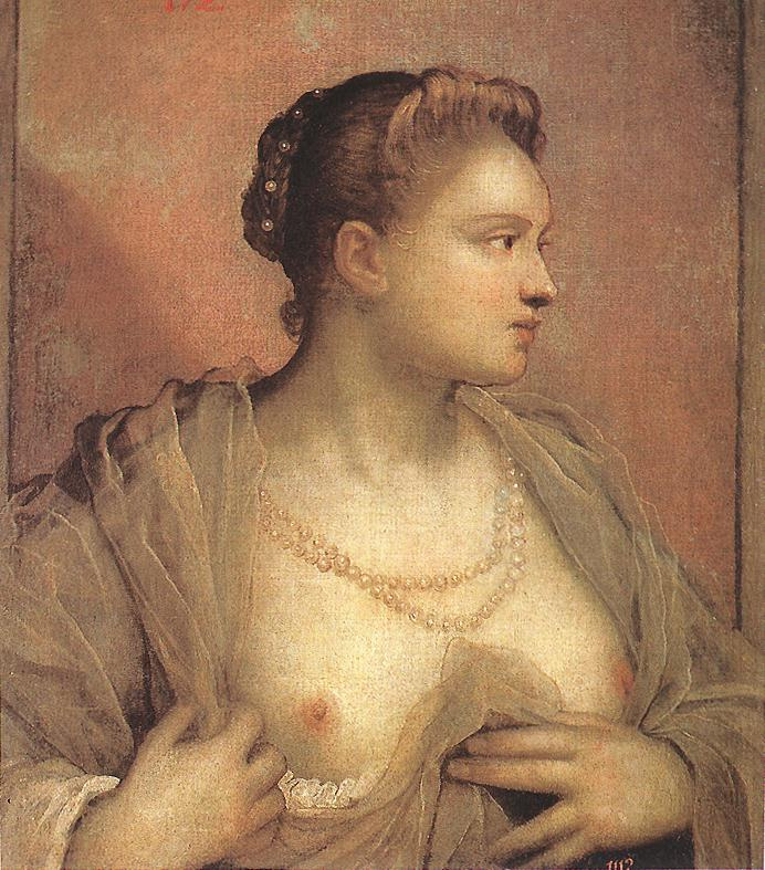 Якопо (Робусти) Тинторетто. Портрет женщины с открытой грудью