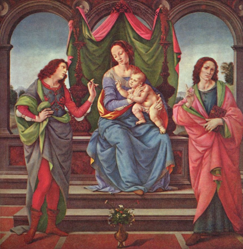 Лоренцо ди Креди. Мария с младенцем и двумя святыми