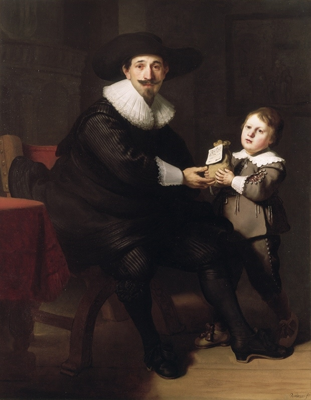Рембрандт Харменс ван Рейн. Портрет Яна Пелликорна с сыном Гаспаром