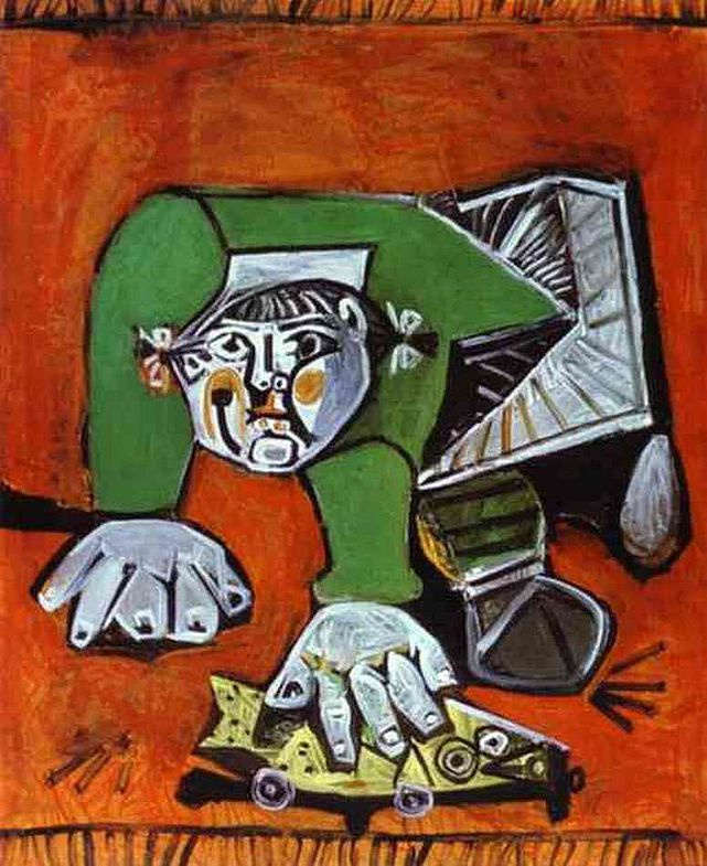 Пабло Пикассо. Палома с резиновой рыбкой