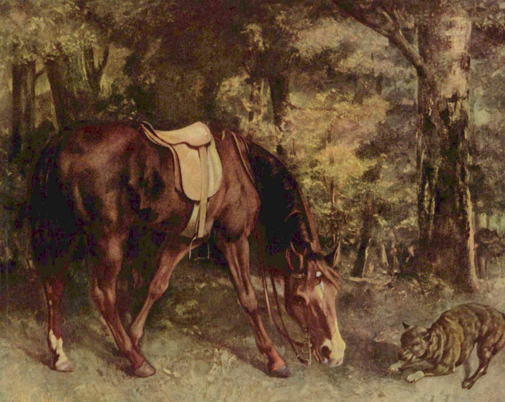 Гюстав Курбе. Лошадь в лесу
