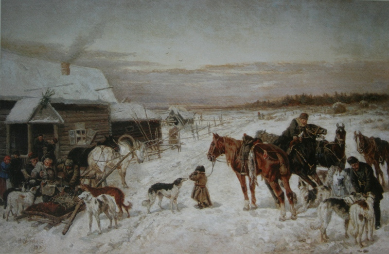 Николай Егорович Сверчков. У кабака зимой. 1891