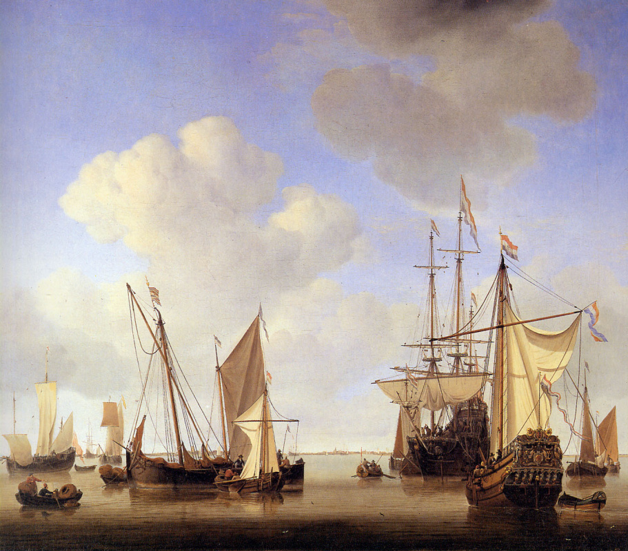 Виллем ван де Вельде Младший. Корабли на рейде