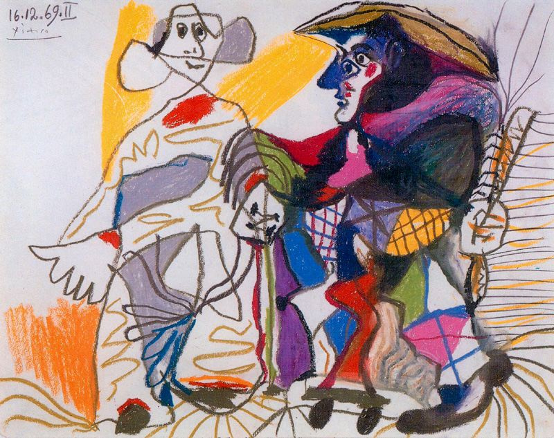 Пабло Пикассо. Пьерро и Арлекин