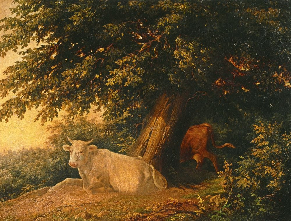Михаил Иванович Лебедев. Пейзаж с коровами
