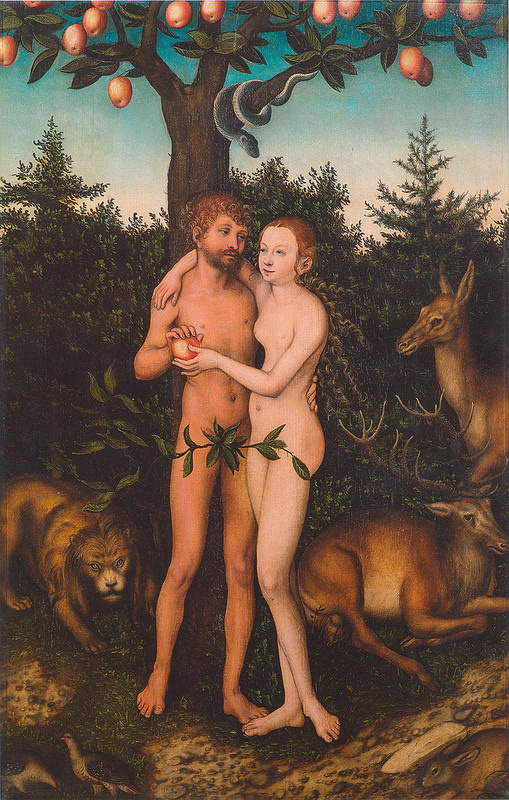 Лукас Кранах Старший. Адам и Ева. Грехопадение