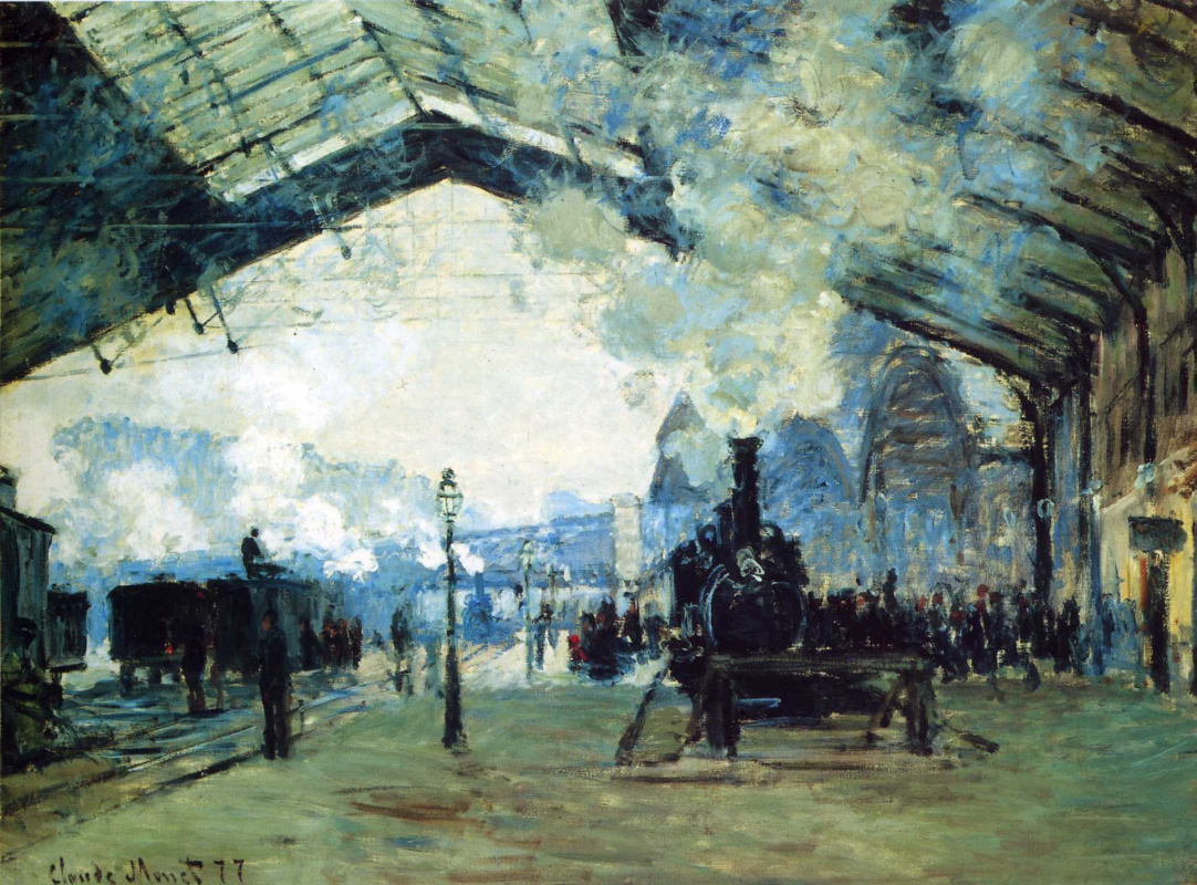 Claude Monet. The station Saint Lazare the train from Normandy